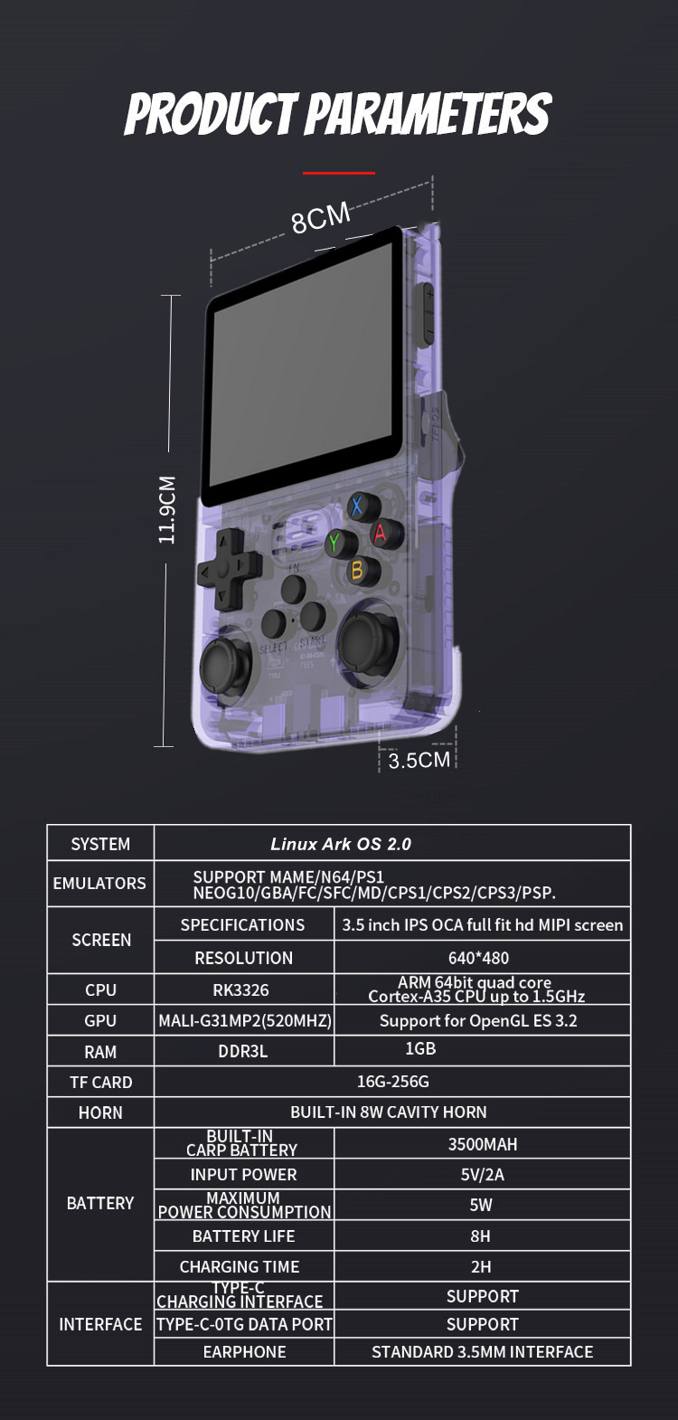 2026 Arkos2.0 R36S Retro Handheld Game Console - Image 2